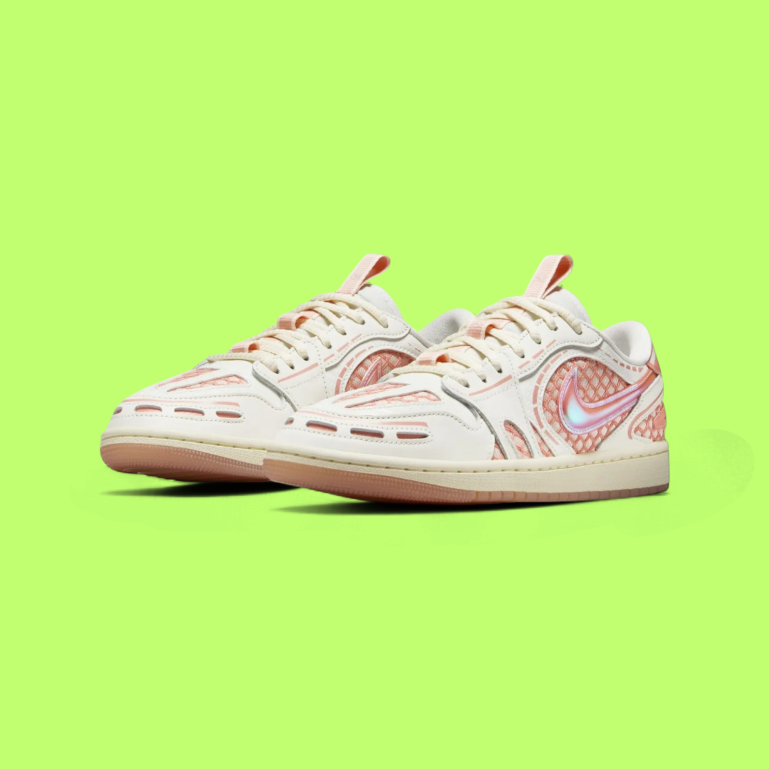 NIKE AIR JORDAN 1 LOW SE PINK ORANGE IRIDESCENT FUTURISTIC