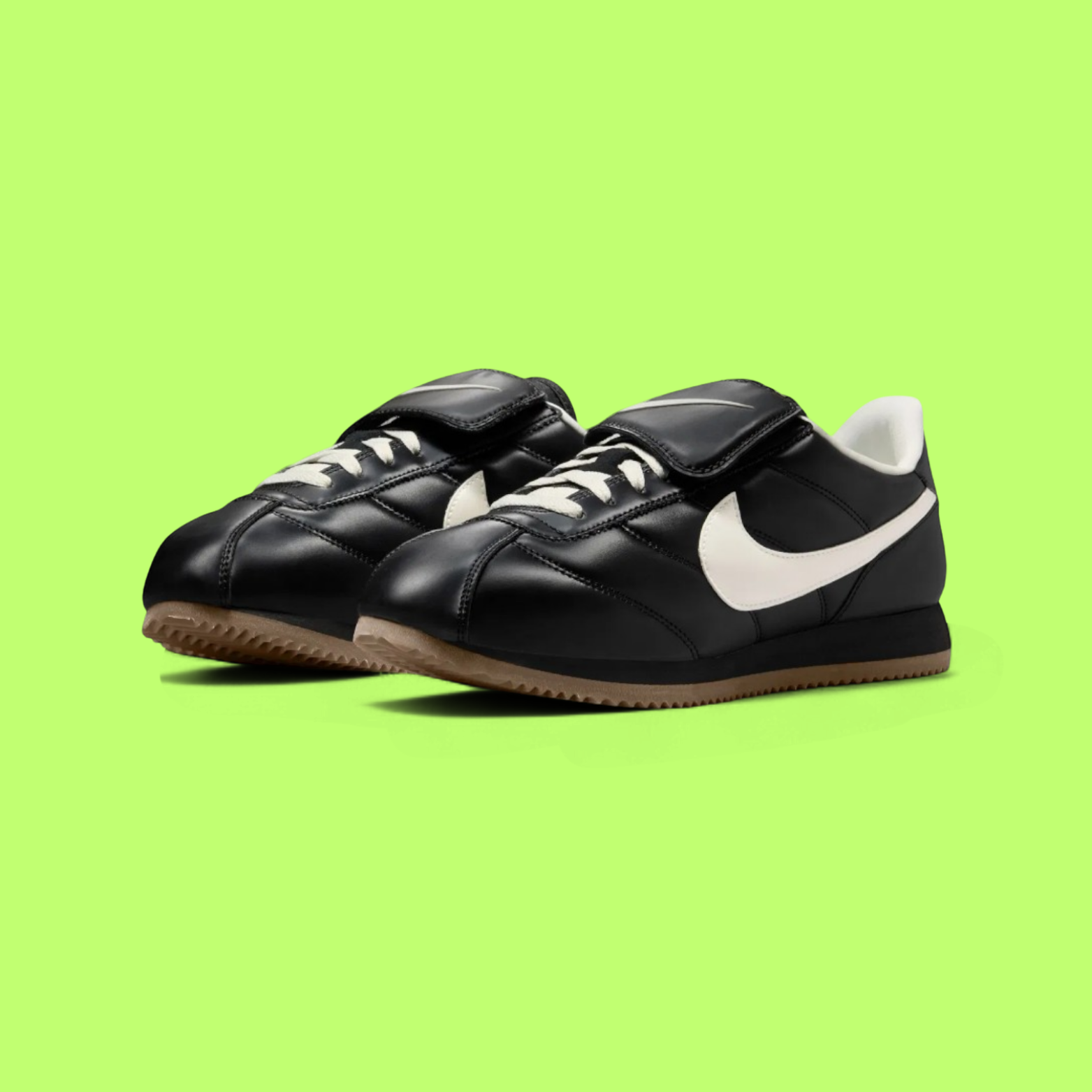 NIKE CORTEZ BASIC LEATHER BLACK WHITE RETRO CLASSIC ICONZZ