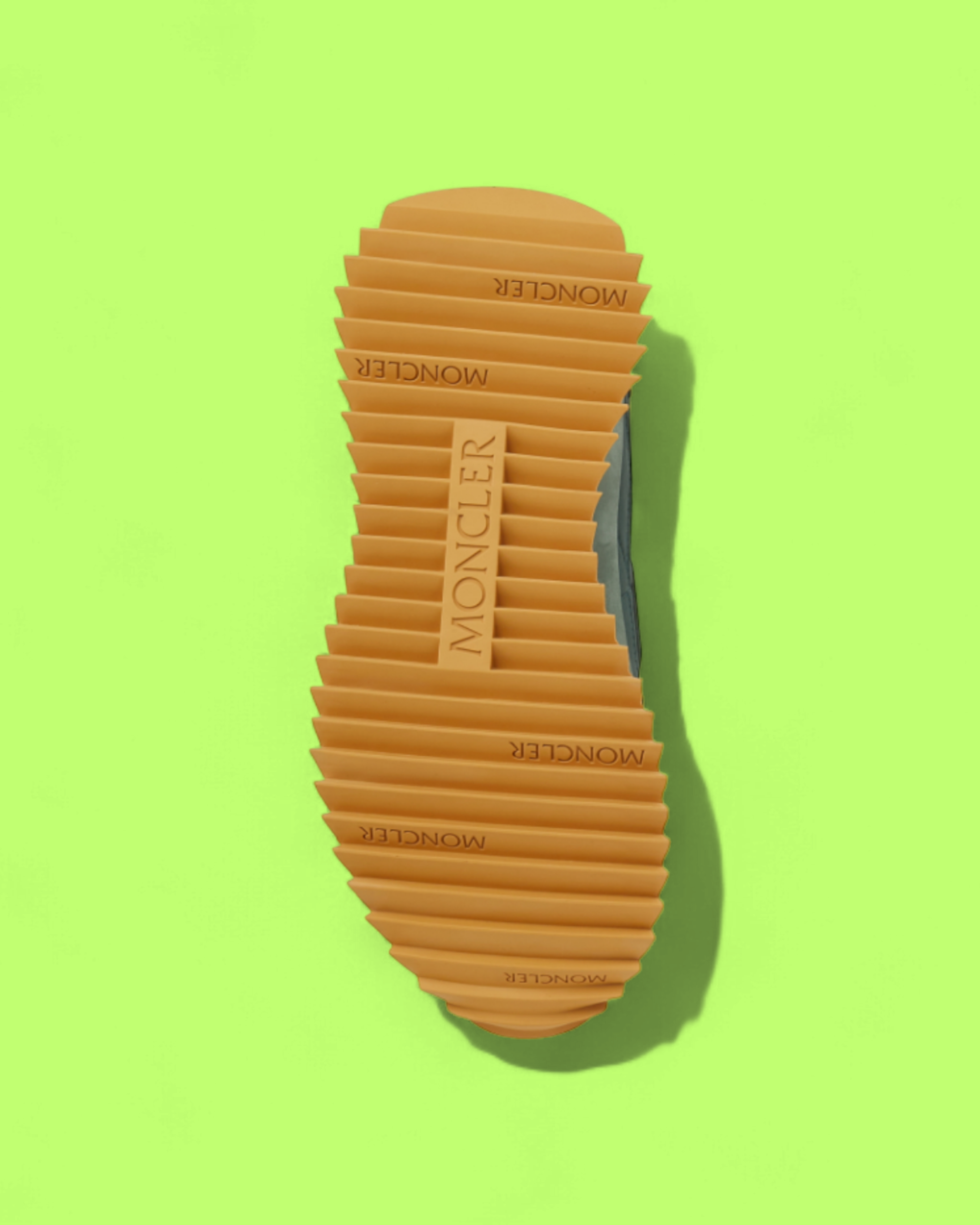 MONCLER GREEN SUEDE NYLON RETRO RUNNER M LOGO SNEAKERS