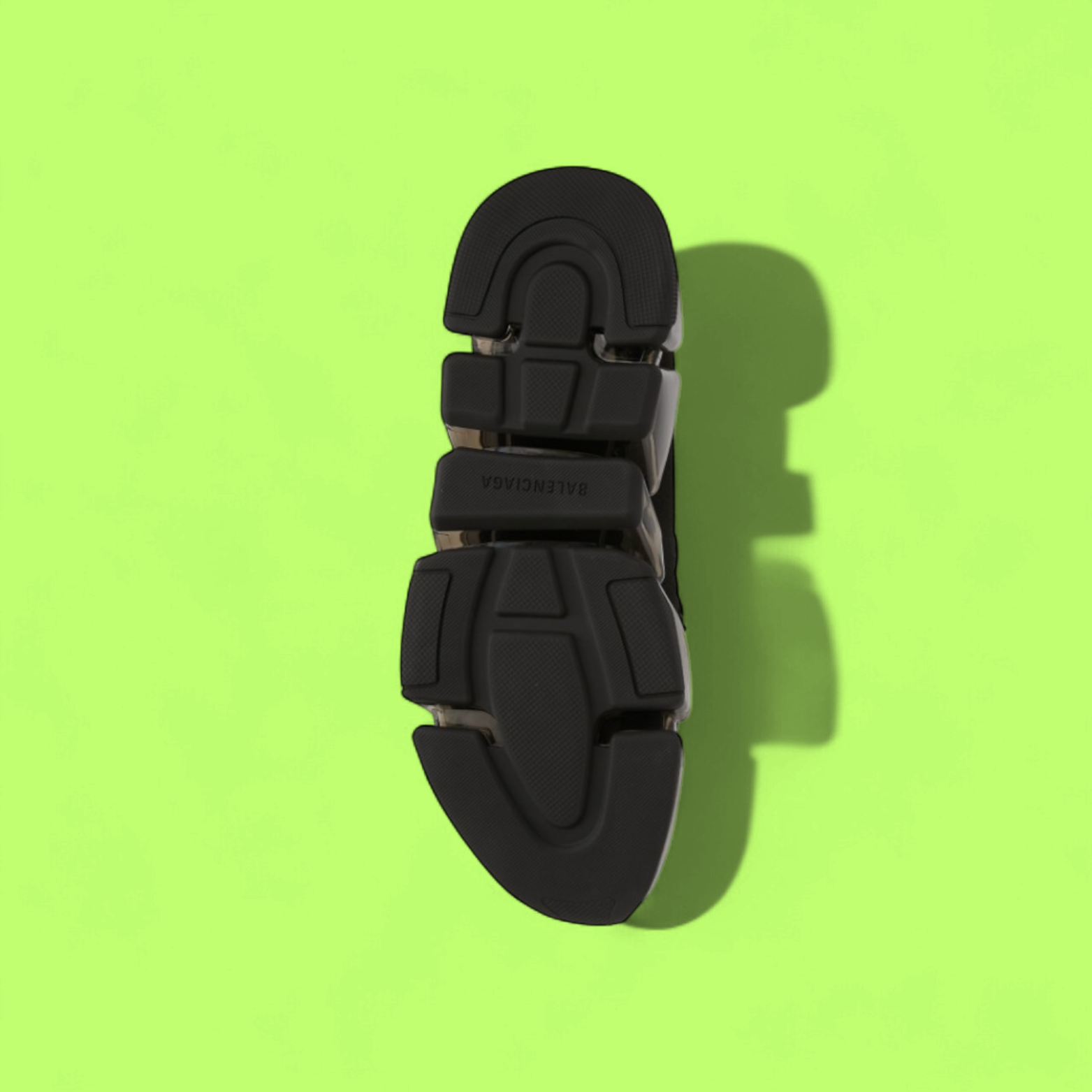 BALENCIAGA BLACK PHANTOM SNEAKERS WITH FUTURISTIC SOLE