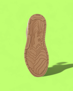 MAISON KITSUNE BEIGE FOX LOGO LOW TOP SUEDE LEATHER SNEAKERS