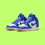 NIKE DUNK HIGH RETRO BLUE WHITE PREMIUM BASKETBALL STYLE