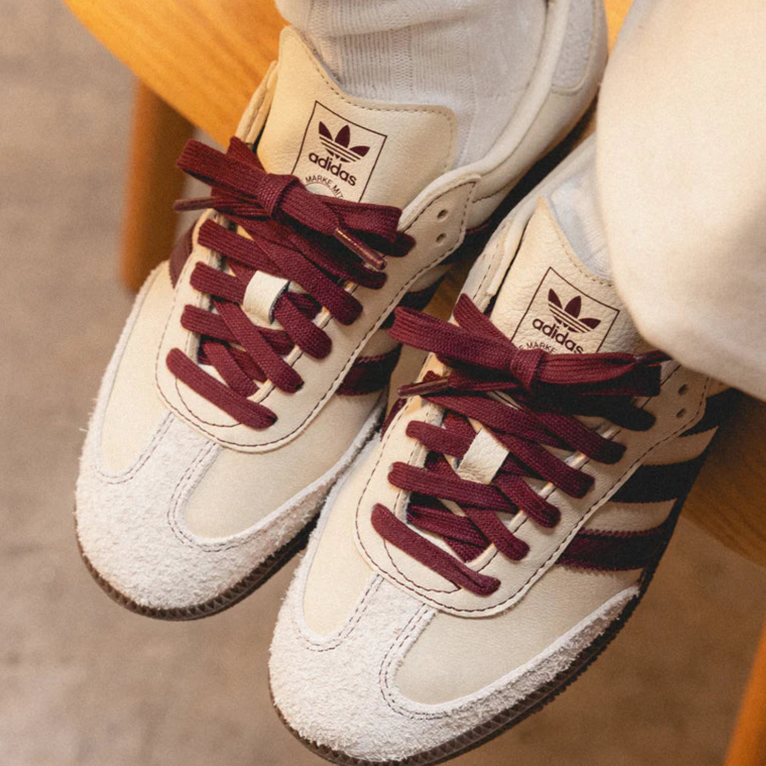 ADIDAS SAMBA OG “WONDER WHITE MAROON” CLASSIC ICON REDEFINED IN STYLE