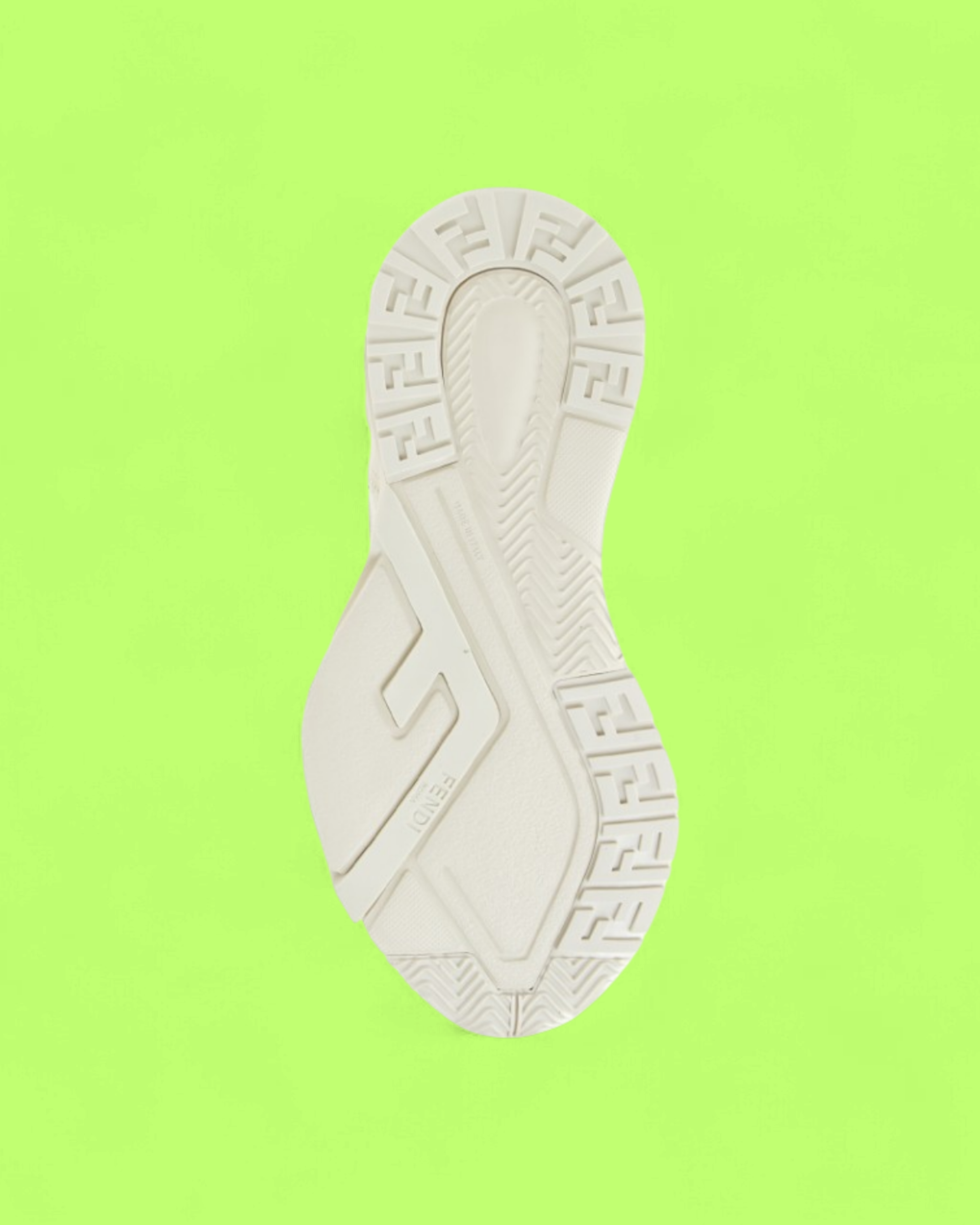 FENDI WHITE TECHNICAL SNEAKER WITH EMBOSSED FF LOGO DESIGN