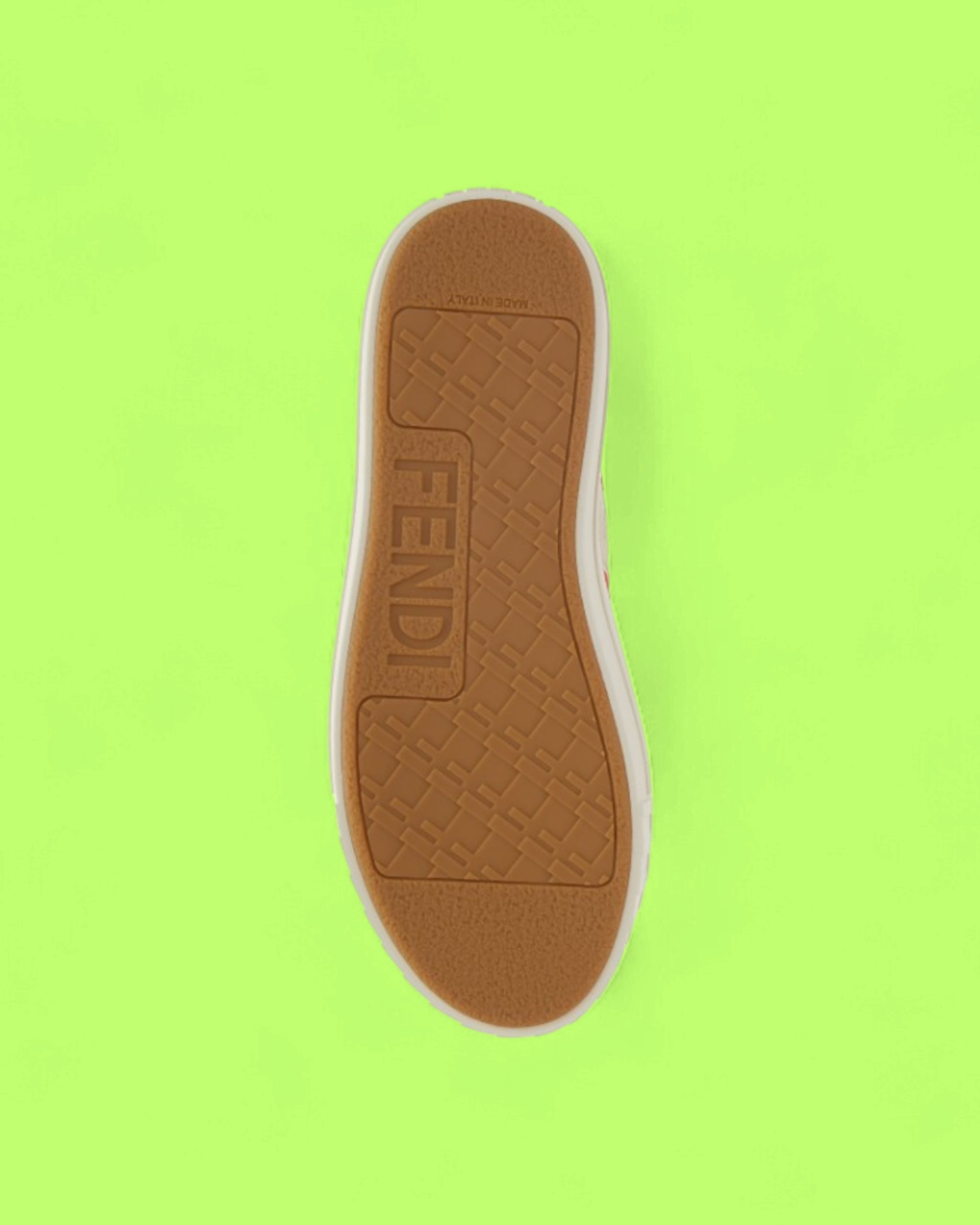 FENDI CANVAS LOW-TOP SNEAKER WITH MULTICOLOR LOGO PATTERN