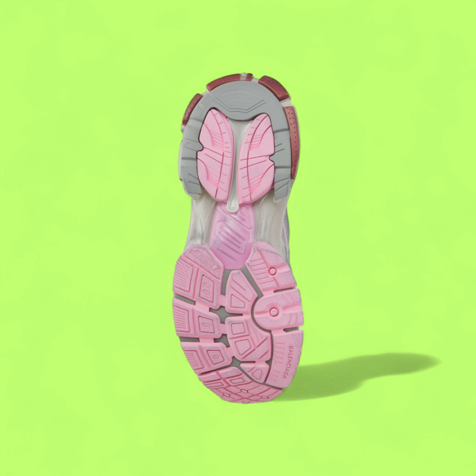 BALENCIAGA TRACK GREY PINK YELLOW MULTI LAYERED SNEAKERS
