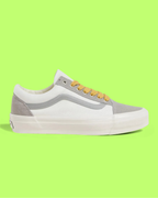 VANS OLD SKOOL WHITE GREY YELLOW LACE RETRO SNEAKERS CWCD