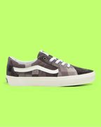 VANS LOW CHECKERED BROWN PLAID SUEDE CASUAL SNEAKERS