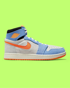 NIKE JORDAN AIR 1 HIGH ZOOM CMFT 2 MEN'S BLUE ORANGE SNEAKERS