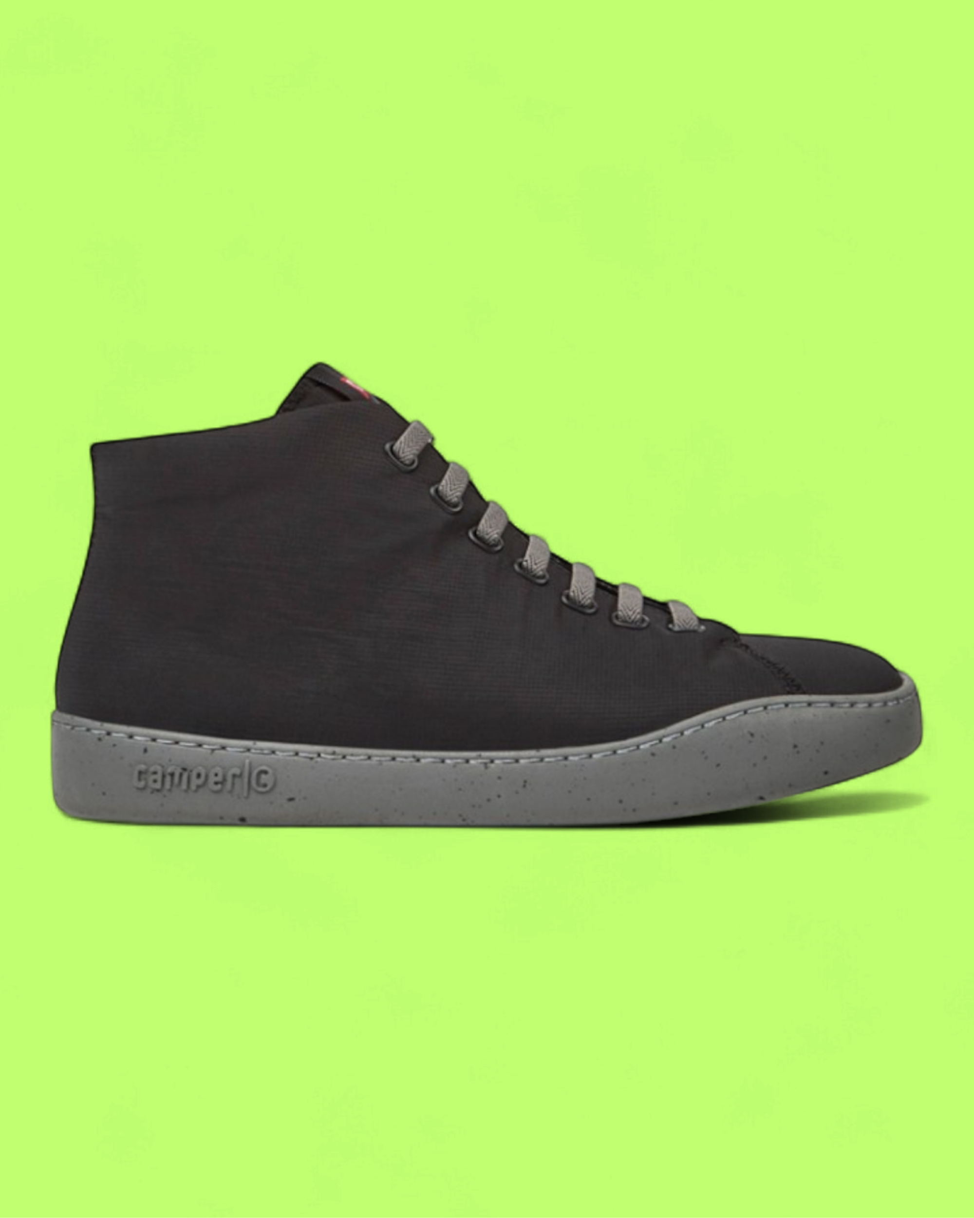 CAMPER BLACK HIGH TOP SNEAKERS WITH GREY RUBBER SOLE CWCD