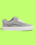 VANS KNU SKOOL MEN'S GREY SUEDE AND CANVAS LOW-TOP SNEAKERS