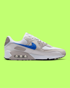 NIKE AIR MAX 90 MEN'S WHITE LEATHER RETRO RUNNING STYLE SNEAKERS