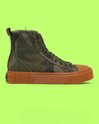 MARC JACOBS CAMO HIGH TOP CANVAS SNEAKER GUM SOLE DROPZ