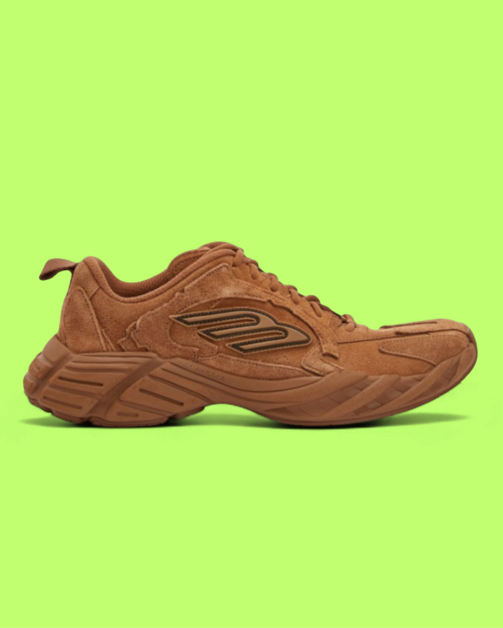 BALENCIAGA 3XL RUST SUEDE OVERSIZED RUNNING SNEAKERS