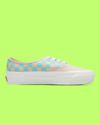VANS AUTHENTIC PLATFORM BEIGE BLUE CHECKERBOARD STYLE DROPZZ