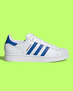 ADIDAS SUPERSTAR II UNISEX WHITE BLUE LEATHER CLASSIC SNEAKERS