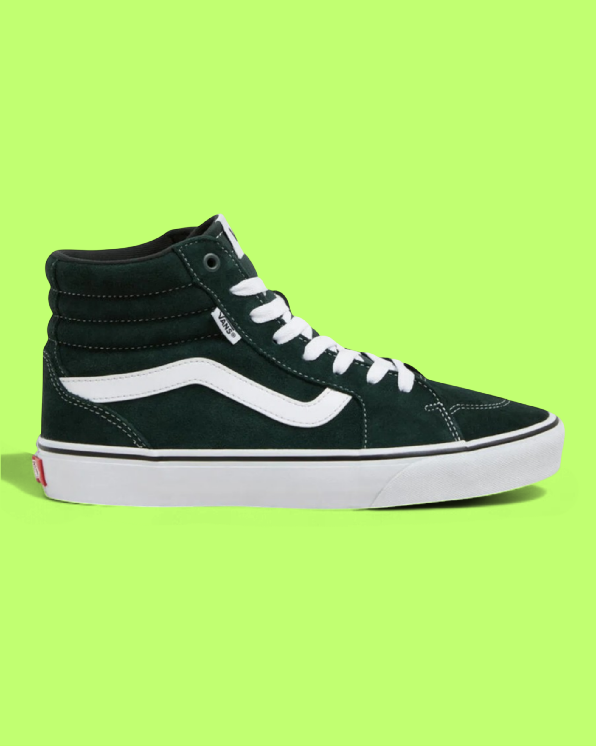 VANS SK8-HI DARK GREEN WHITE SUEDE CLASSIC SKATE STYLE DROPZZ