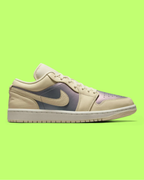 NIKE AIR JORDAN 1 LOW CREAM PURPLE GRADIENT RETRO SNEAKERS