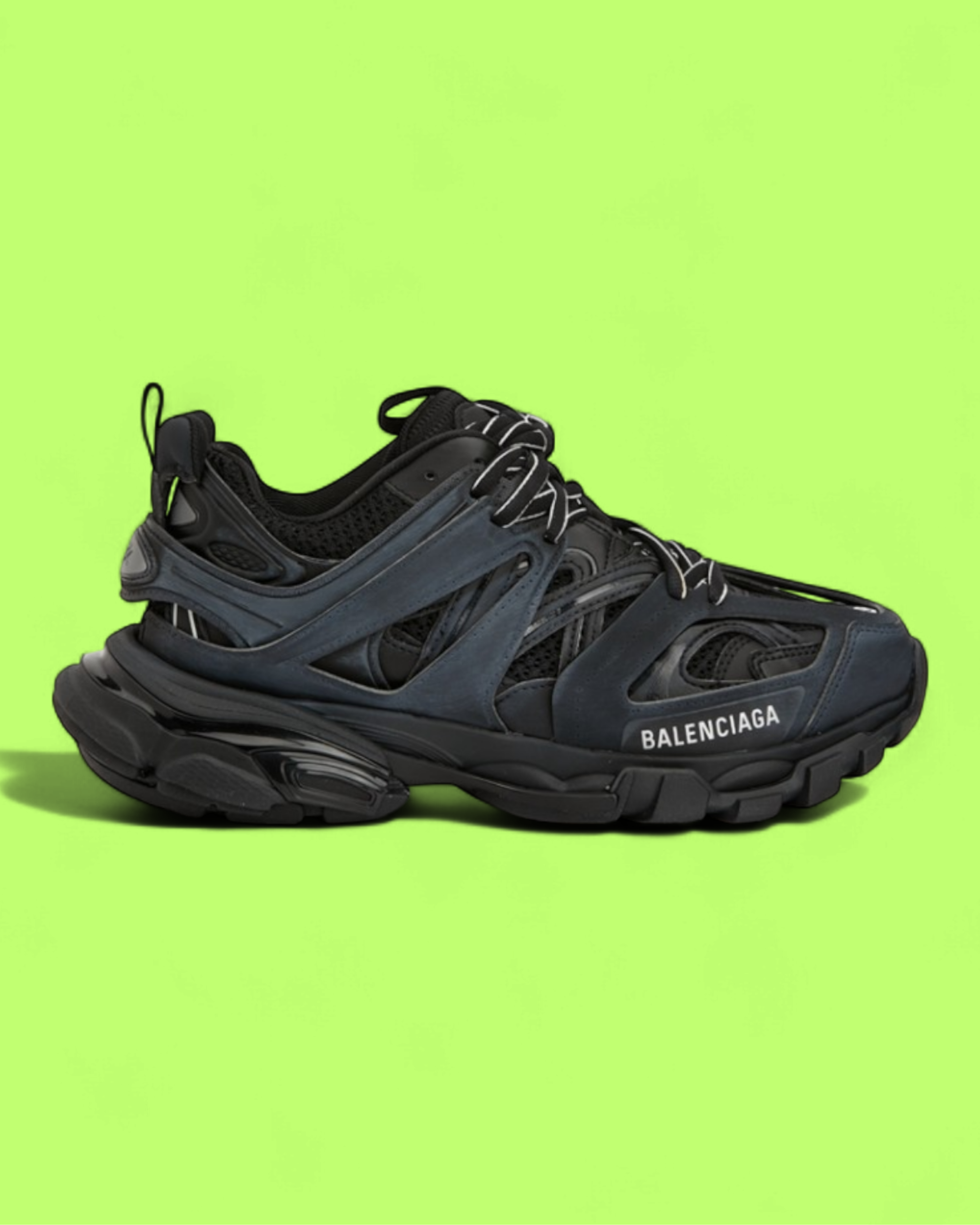 BALENCIAGA TRACK DARK NAVY MESH RUBBER MULTI-LAYER SNEAKERS