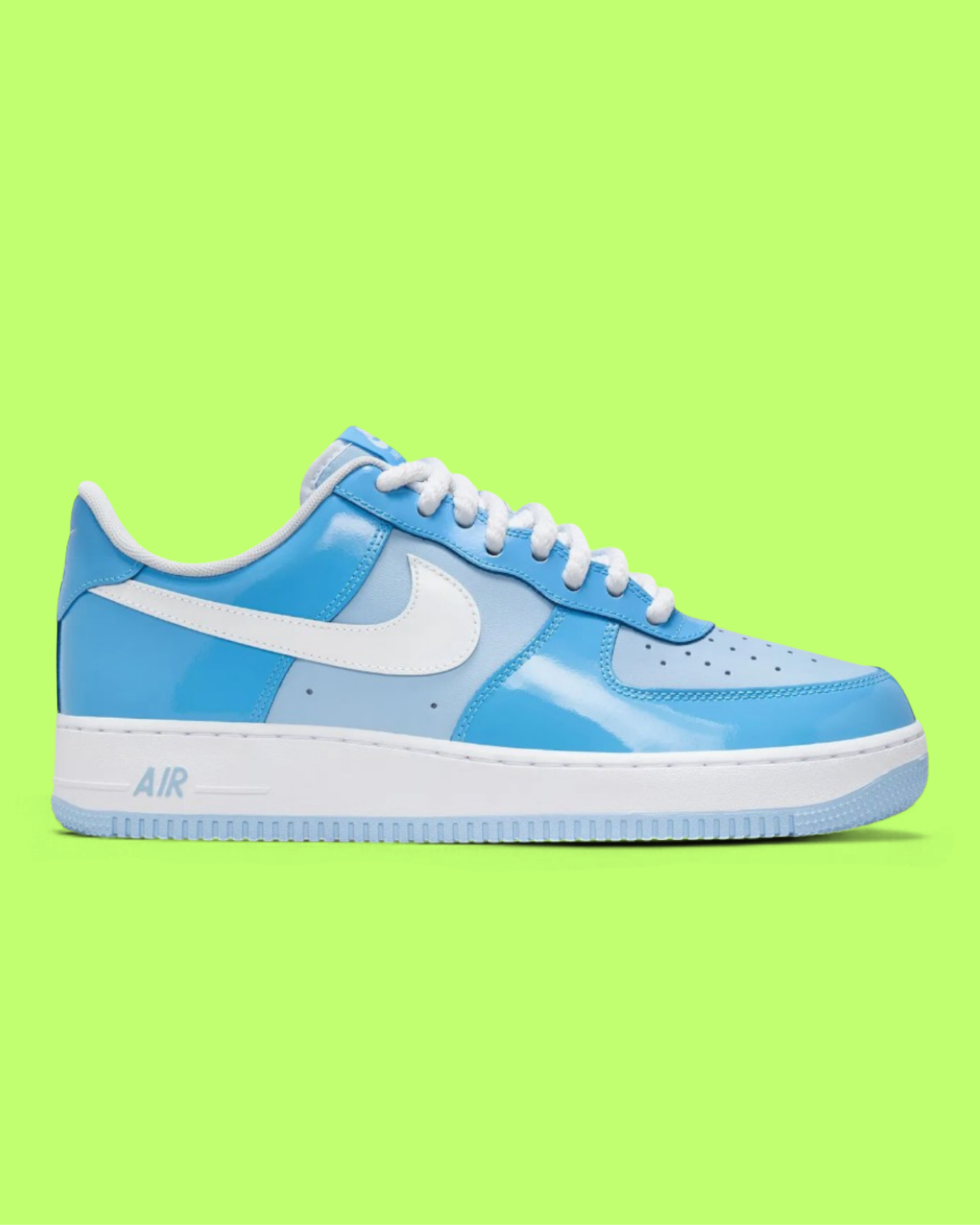 NIKE AIR FORCE 1 '07 LV8 MEN'S BLUE LEATHER PREMIUM SNEAKERS