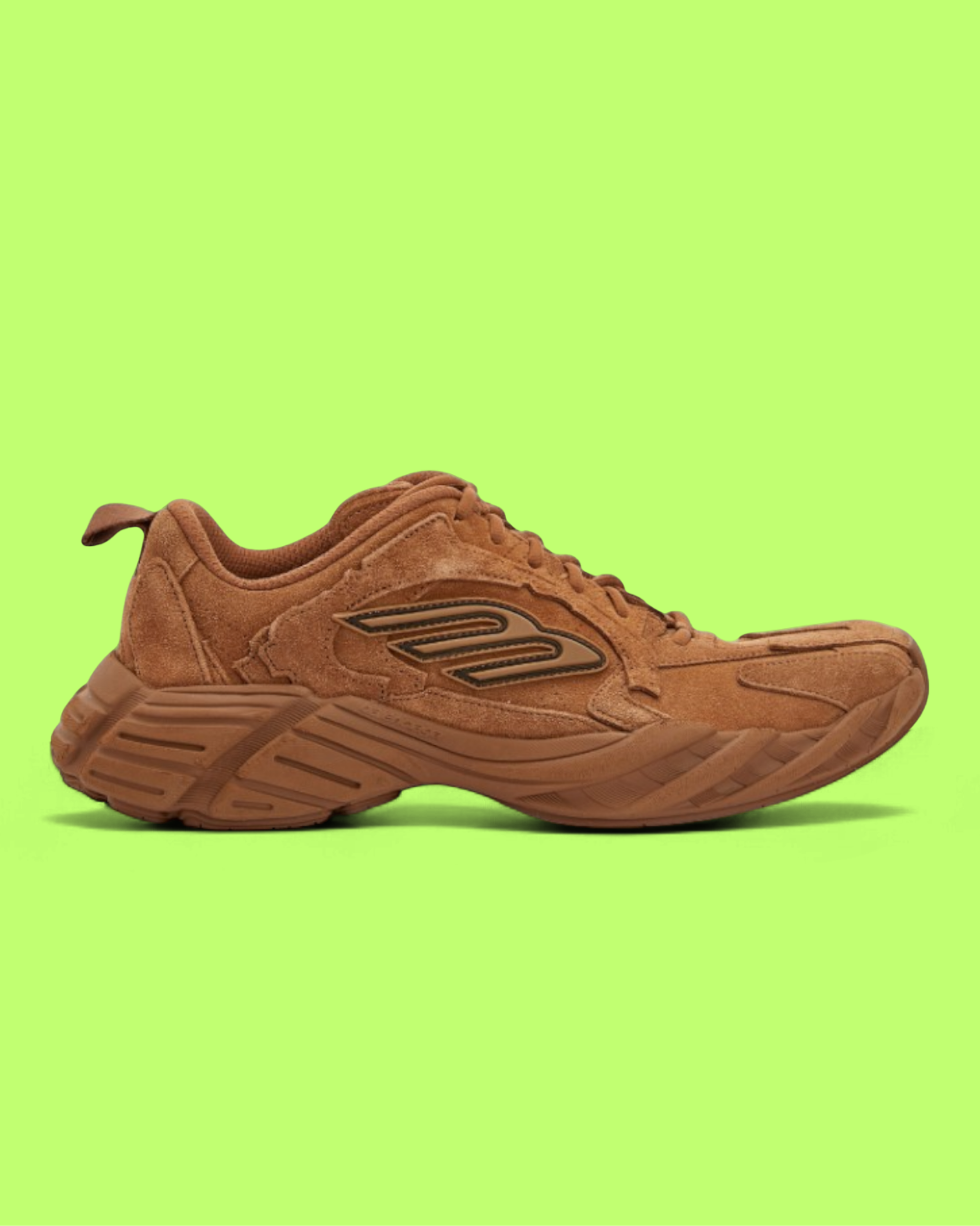 BALENCIAGA 3XL RUST SUEDE OVERSIZED RUNNING SNEAKERS