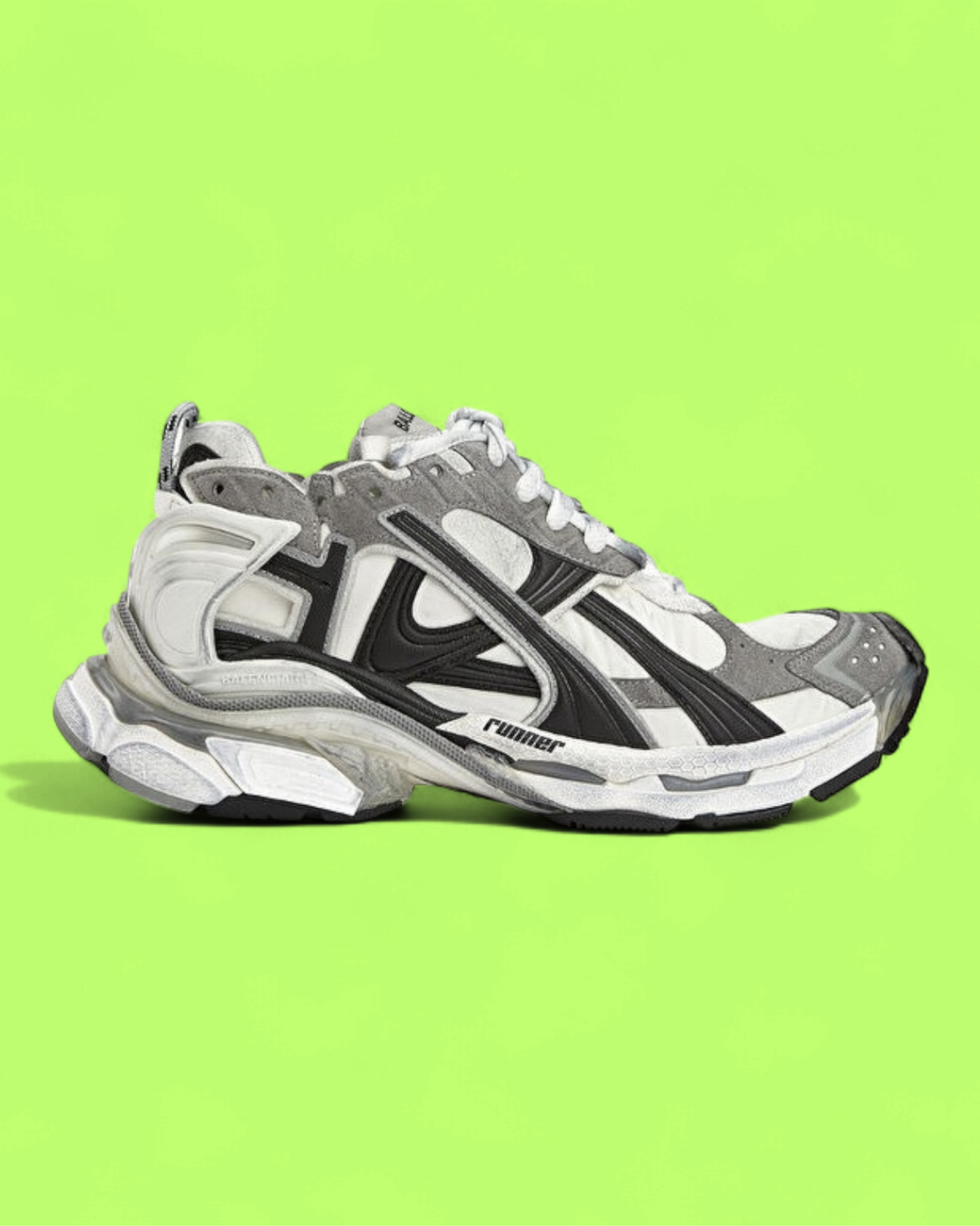 BALENCIAGA RUNNER SNEAKERS WITH DISTRESSED DESIGN MULTI