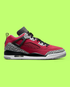NIKE JORDAN SPIZIKE LOW MEN'S RED LEATHER RETRO BASKETBALL SNEAKERS