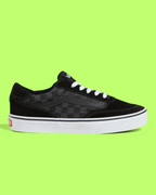 VANS BROOKLYN LS MEN'S BLACK LEATHER CASUAL SKATE STYLE SNEAKERS