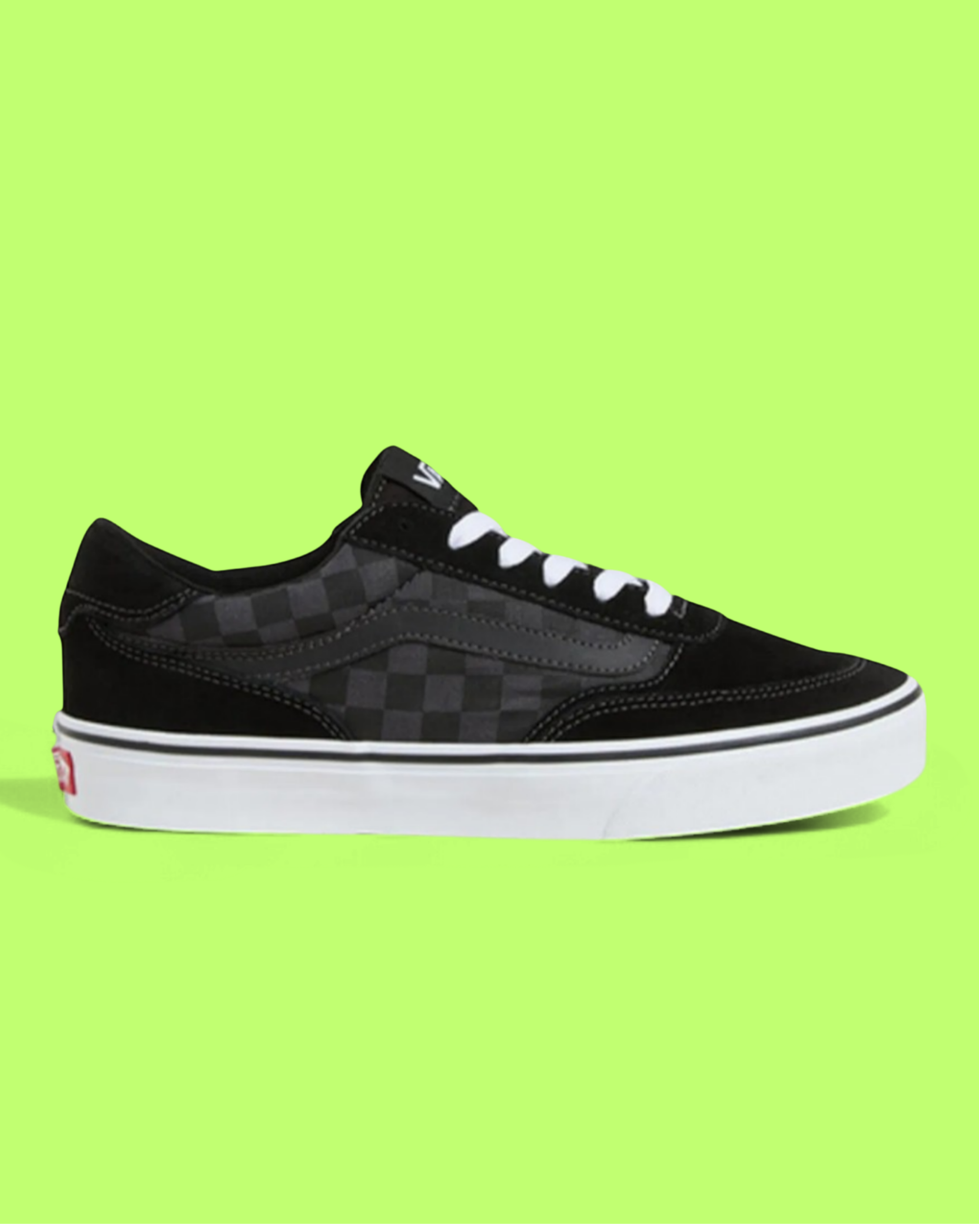 VANS BROOKLYN LS MEN'S BLACK LEATHER CASUAL SKATE STYLE SNEAKERS