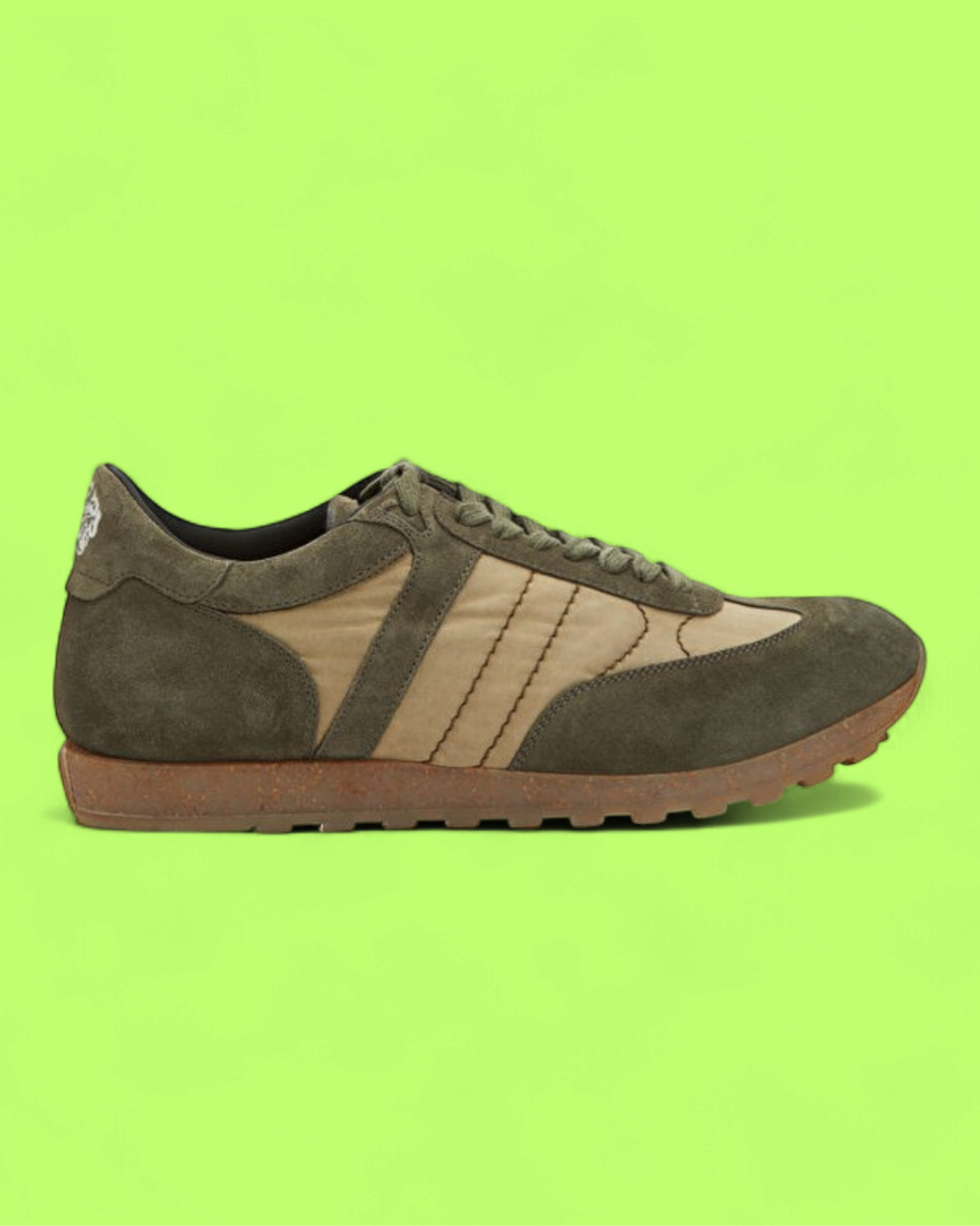 ALBERTO FASCIANI RETRO SNEAKERS WITH BEIGE PANELS AND SUEDE