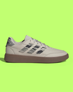 ADIDAS COURTBLOCK MEN'S BEIGE LEATHER MINIMAL CASUAL SNEAKERS