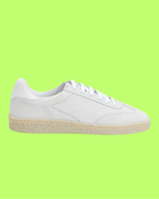 WHITE ACADEMIA SUEDE SNEAKERS WITH TEXTURED RUBBER OUTSOLE
