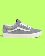VANS OLD SKOOL PREMIUM GREY SUEDE WHITE STRIPE STYLE CWCD