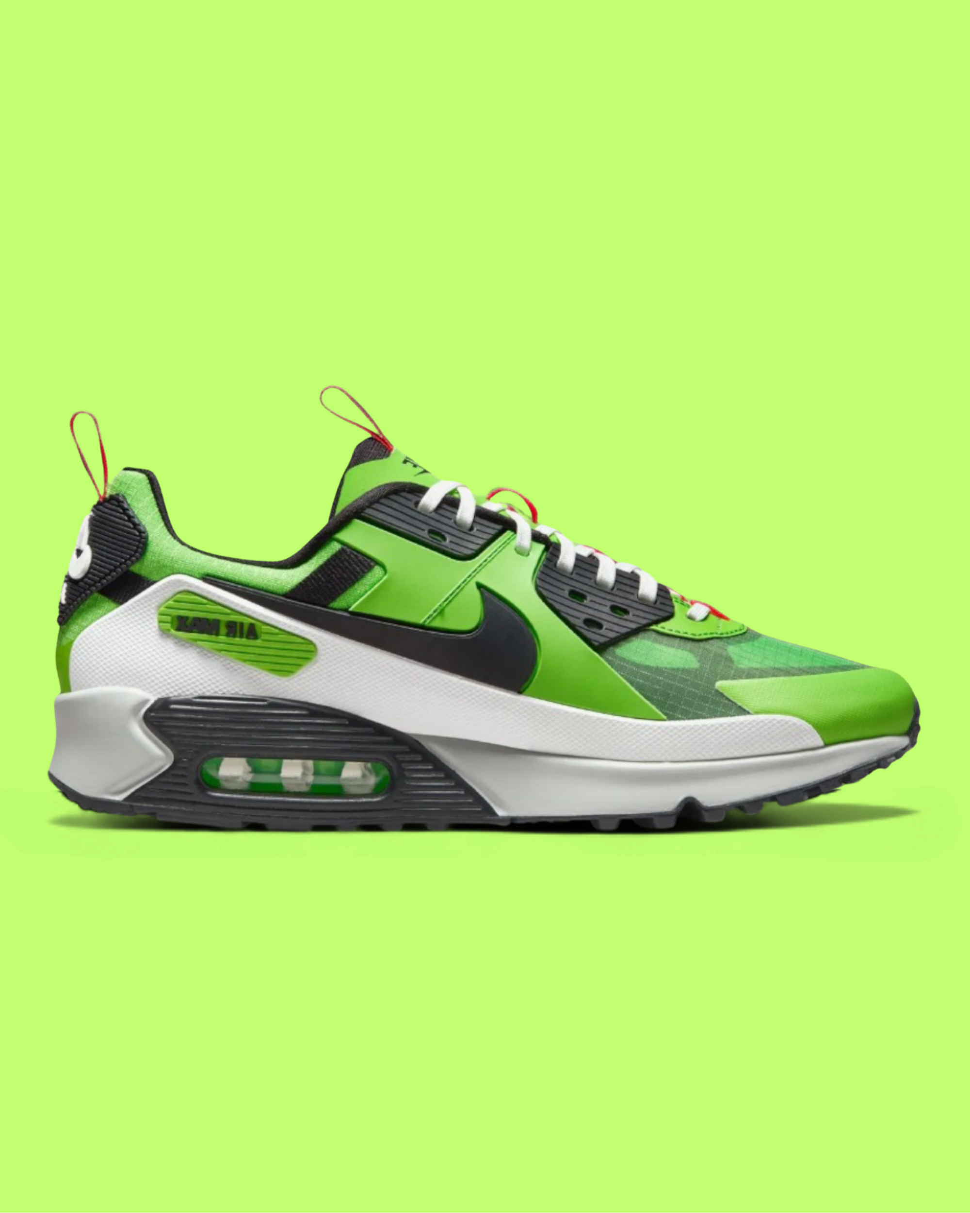 NIKE AIR MAX 90 FUTURA NEON GREEN BLACK MODERN STREET DROP