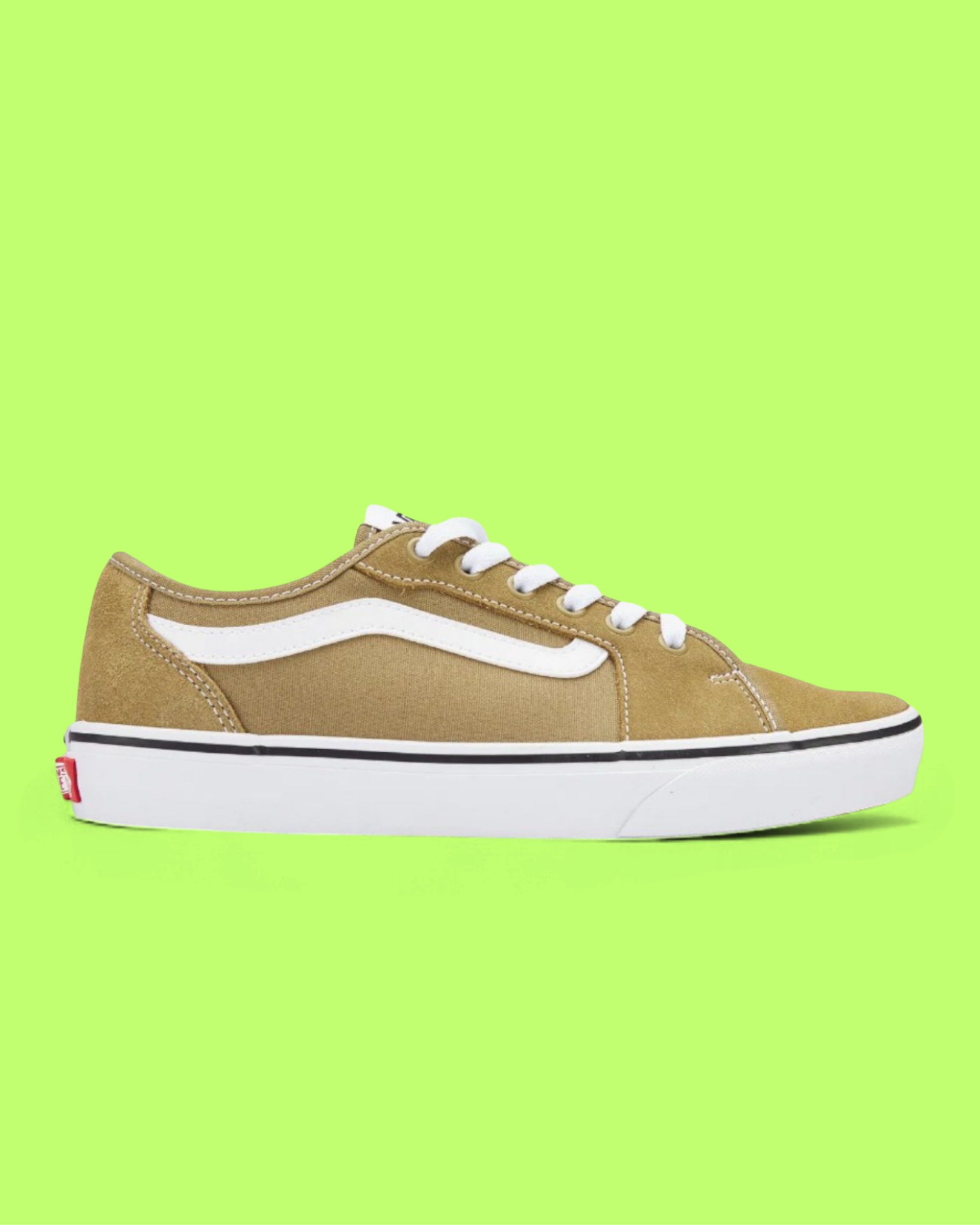 VANS FILMORE DECON MEN'S GREEN CANVAS LOW-TOP SKATE STYLE SNEAKERS