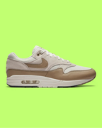 NIKE AIR MAX 1 ESSENTIAL MEN'S CREAM LEATHER RETRO RUNNING