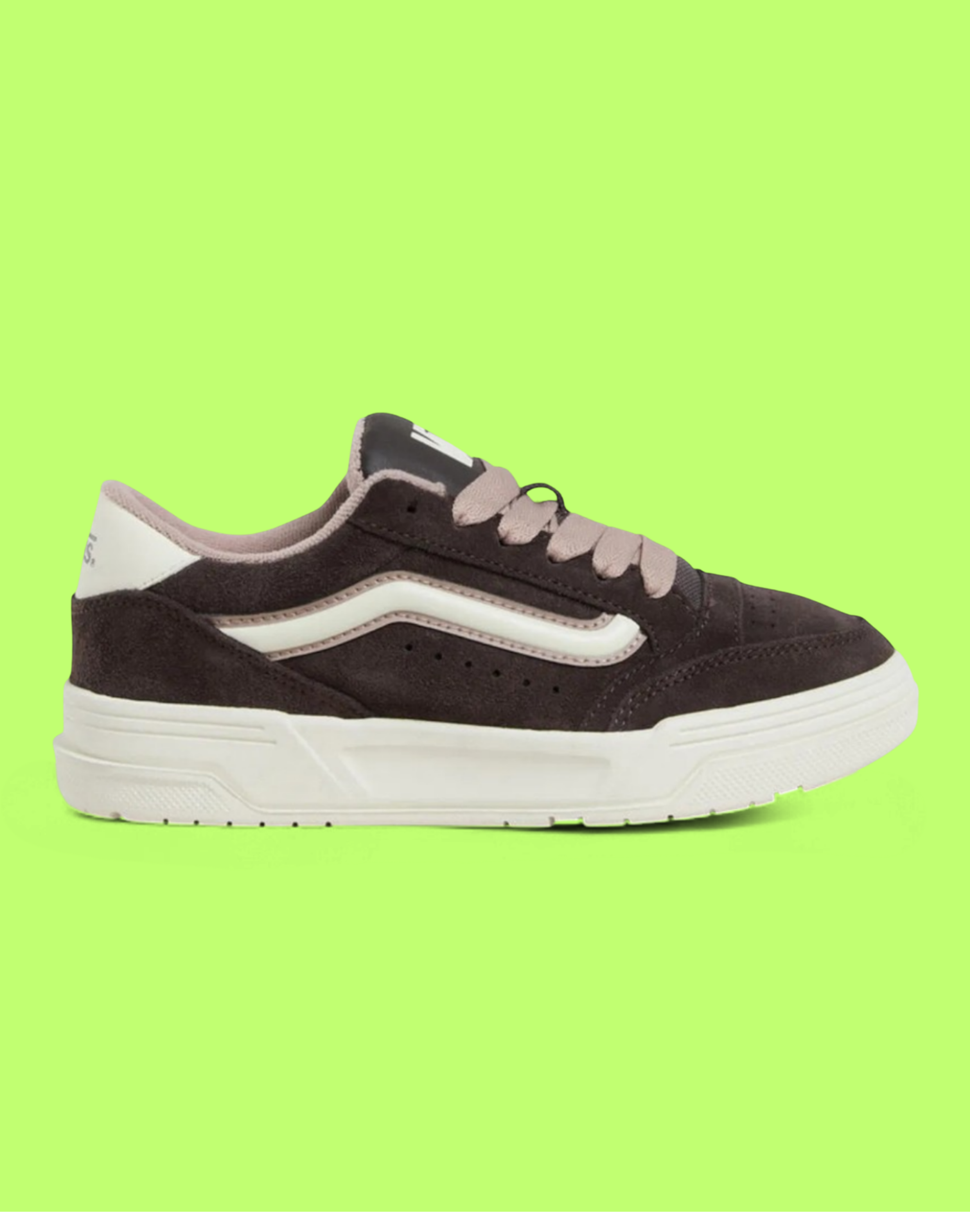 VANS LOWLAND CC DARK BROWN SUEDE PINK LACE CASUAL STYLE CWCD