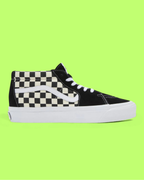 VANS SK8 MID CHECKERBOARD BLACK WHITE CLASSIC STYLE