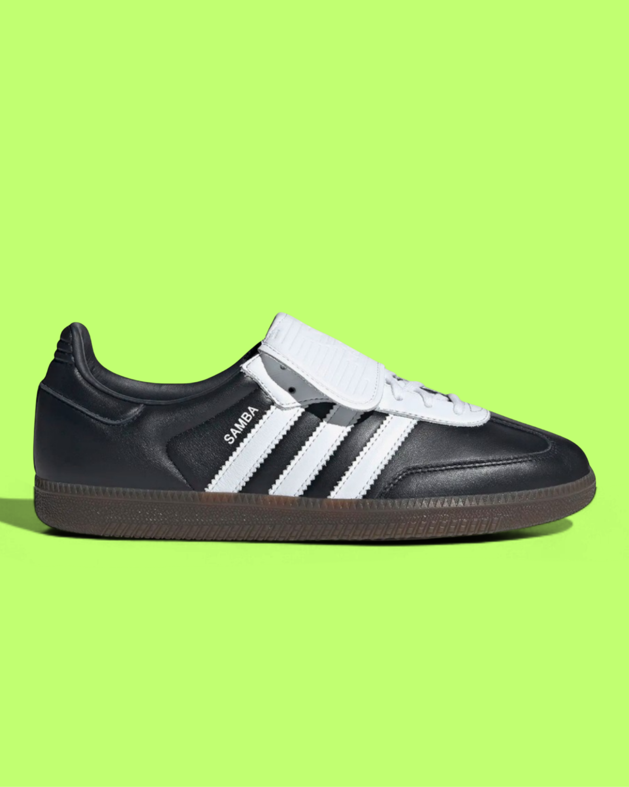 ADIDAS SAMBA LT UNISEX BLACK LEATHER AND SUEDE CASUAL SNEAKERS