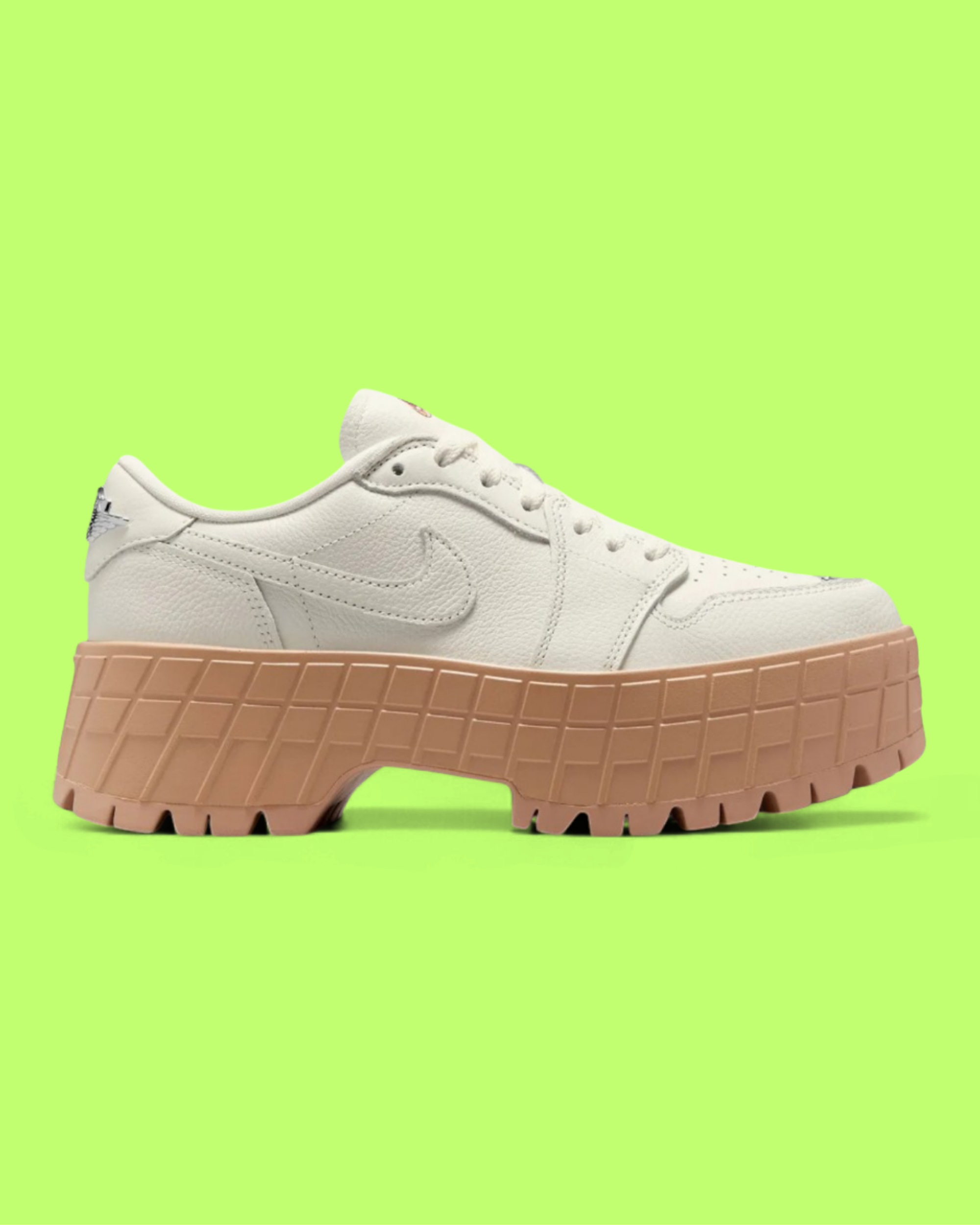 NIKE AIR JORDAN 1 LOW PLATFORM WHITE GUM SOLE CHUNKY STYLE