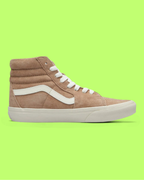 VANS SK8-HI SUEDE BEIGE WHITE CLASSIC HIGH TOP SNEAKERS