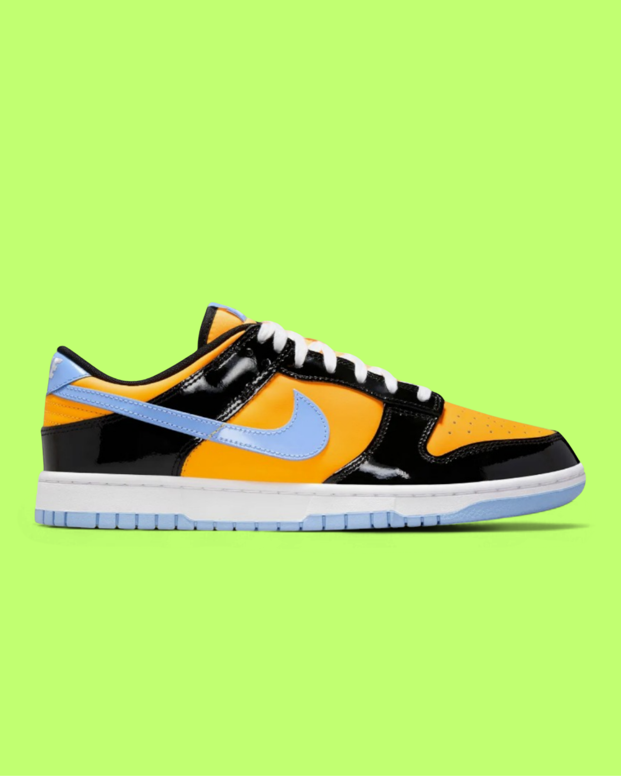 NIKE DUNK LOW RETRO SE BLACK YELLOW BLUE MEN'S SNEAKERS