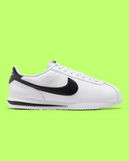 NIKE CORTEZ MEN'S WHITE LEATHER RETRO RUNNING STYLE SNEAKERS
