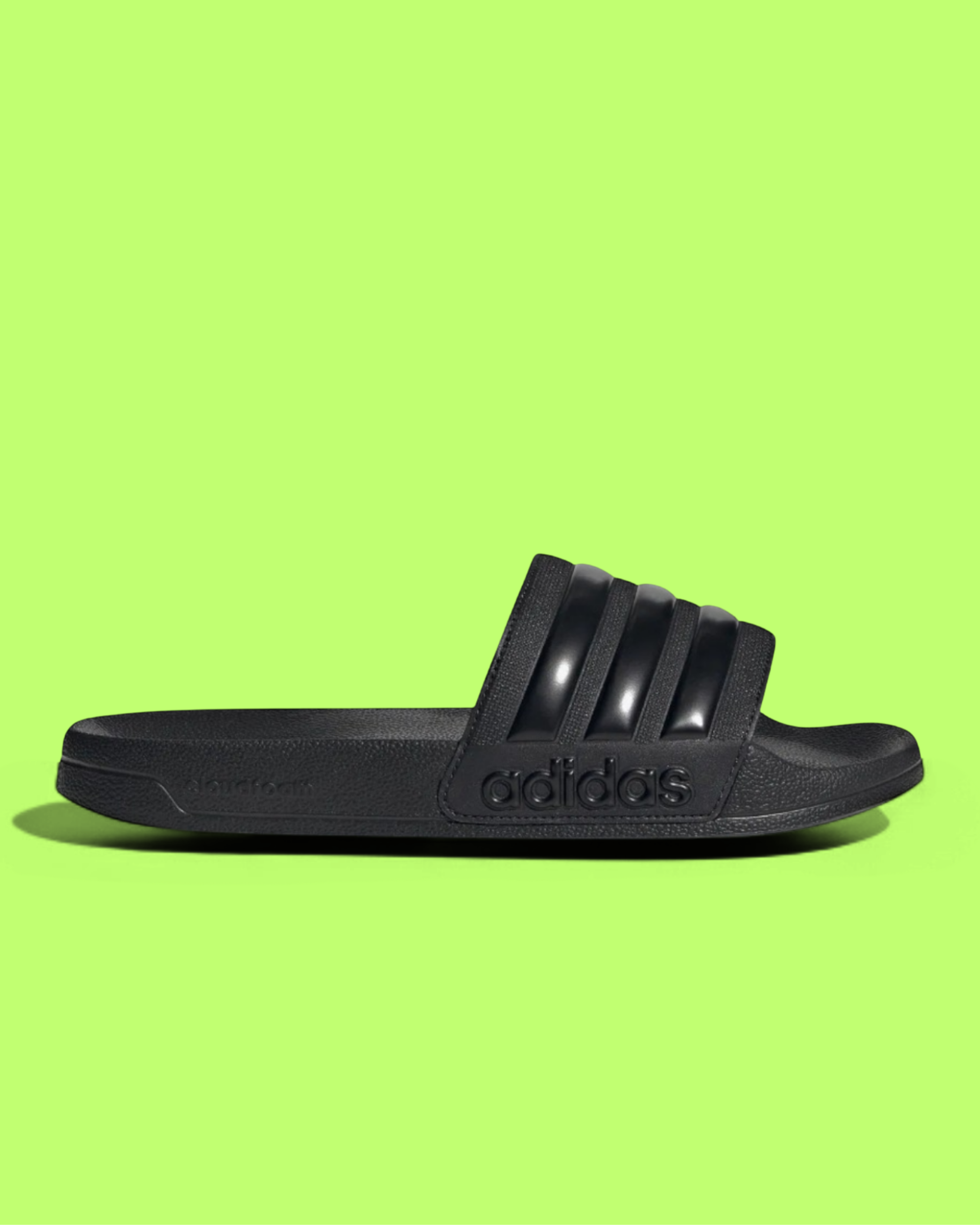 ADIDAS ADILETTE SHOWER UNISEX BLACK WATER-RESISTANT SLIDE SANDALS