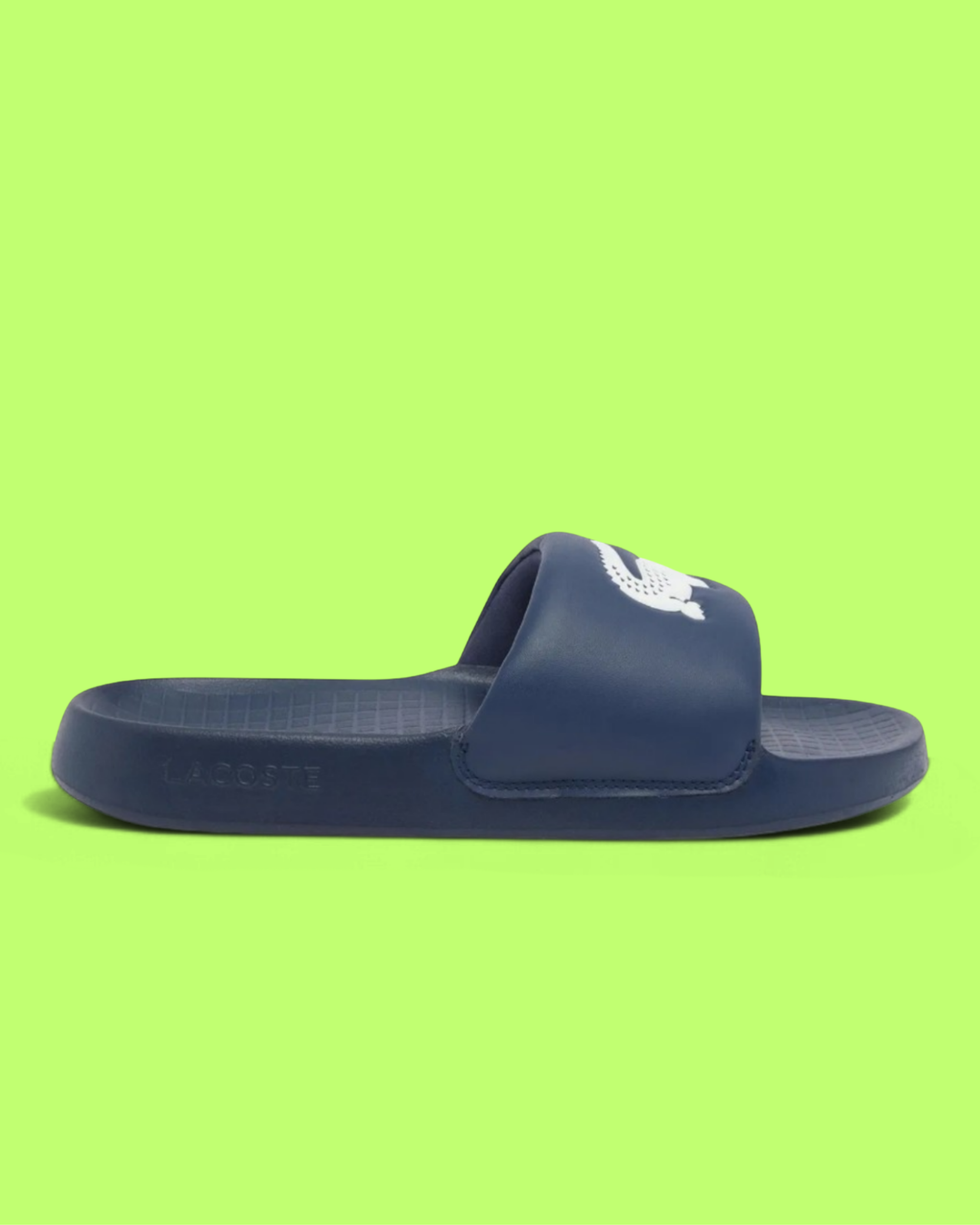 LACOSTE SERVE SLIDE 1.0 MEN'S NAVY BLUE COMFORT POOL SANDALS