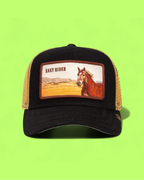 EASY RIDER HORSE TRUCKER HAT WITH DESERT LANDSCAPE PATCH