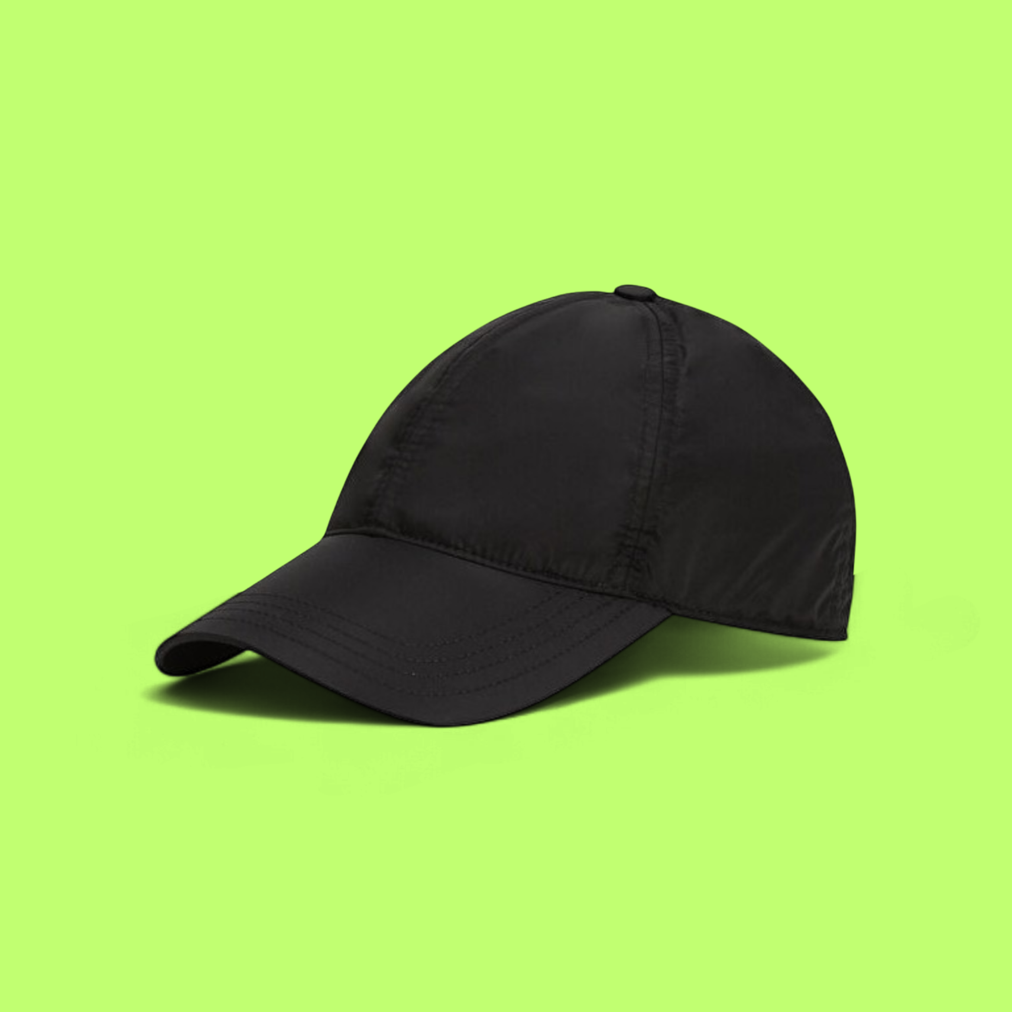 MINIMALIST BLACK NYLON BASEBALL CAP WITH LIGHTWEIGHT DESIGN